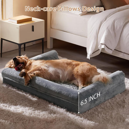 Dog Beds for Large Dogs, Orthopedic Dog Bed for Medium Large Dogs,Big Waterproof Couch Dog Pet Bed with Removable Washable Cover
