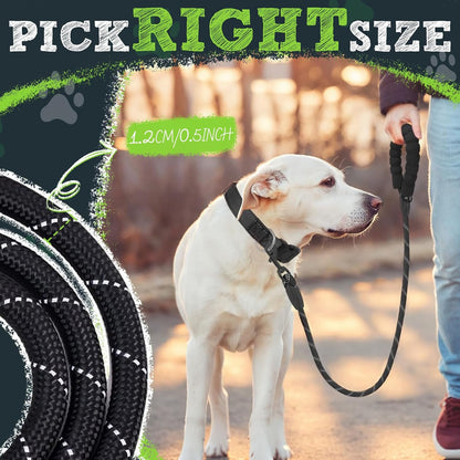 Dog Leash Heavy Duty - 1.5M Dog Lead with Comfortable Padded Handle and Highly Reflective Threads Leash for Small Medium and Large Dogs, Puppy Training Essential Leads for Walks, Hikes
