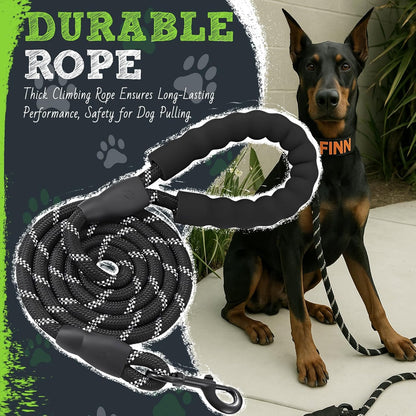 Dog Leash Heavy Duty - 1.5M Dog Lead with Comfortable Padded Handle and Highly Reflective Threads Leash for Small Medium and Large Dogs, Puppy Training Essential Leads for Walks, Hikes