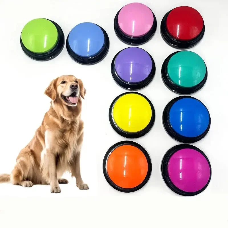 Recordable Dog Toys - Fun, Portable Pet Talking Buttons for Training & Travel